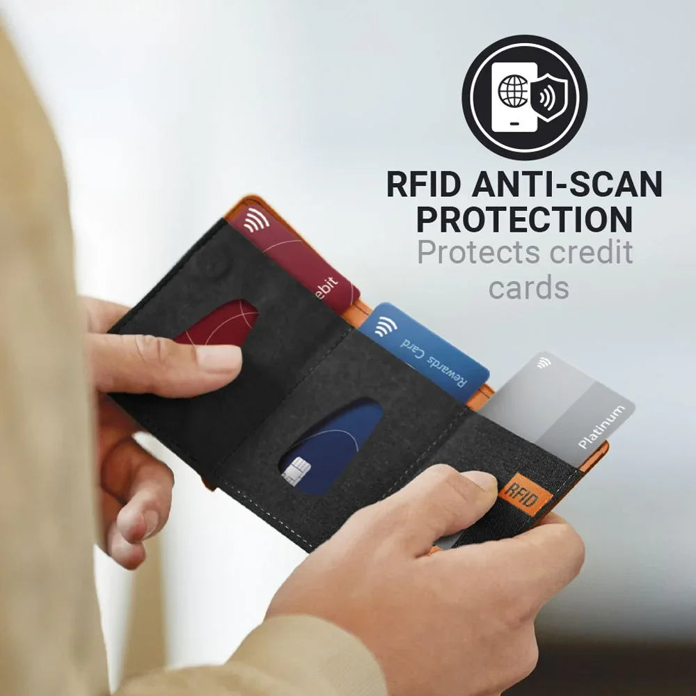 RFID Tri-Fold Wallet #färg_Svart
