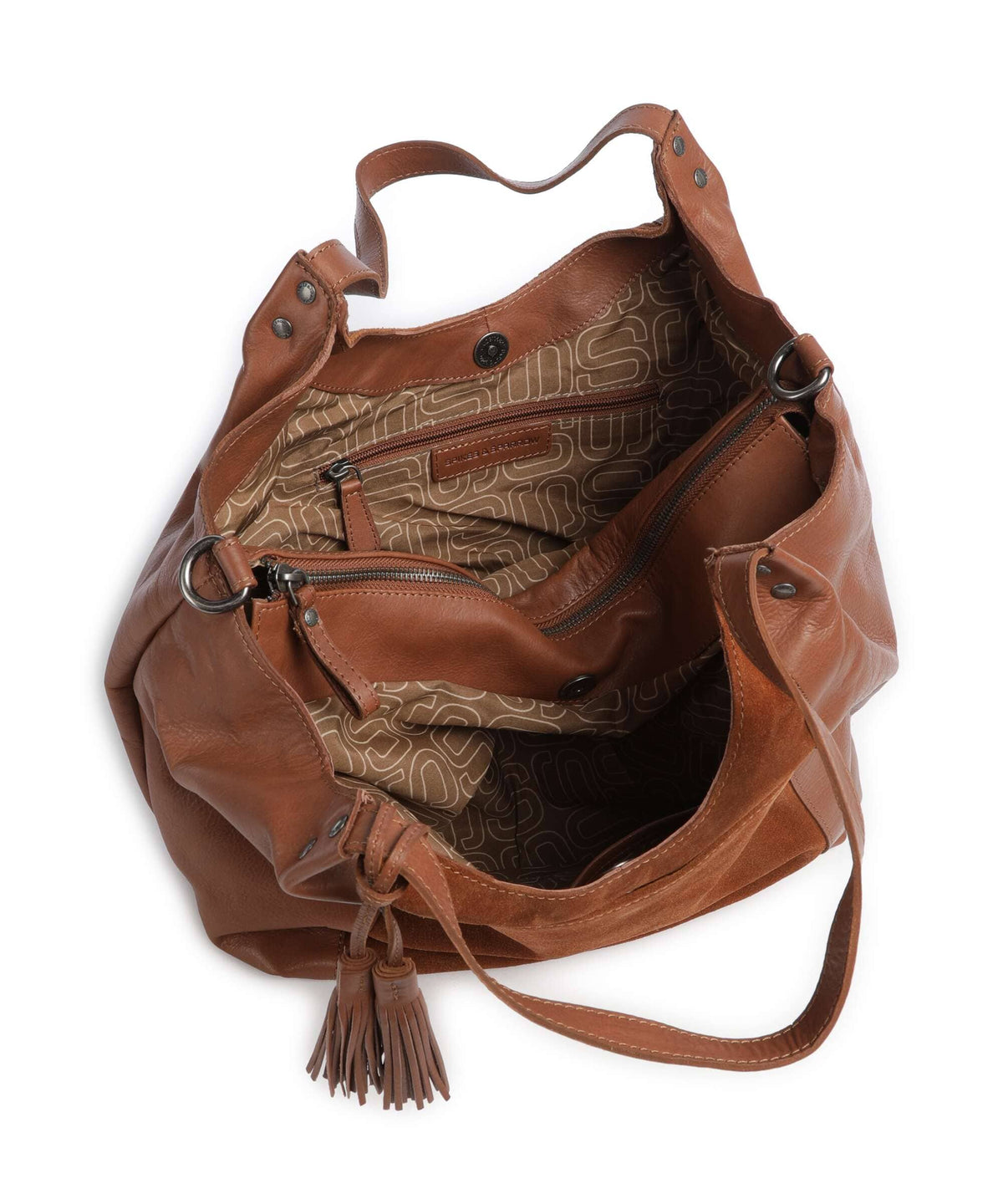 Spikes & Sparrow Suede Mix Ryana Shoppingväska