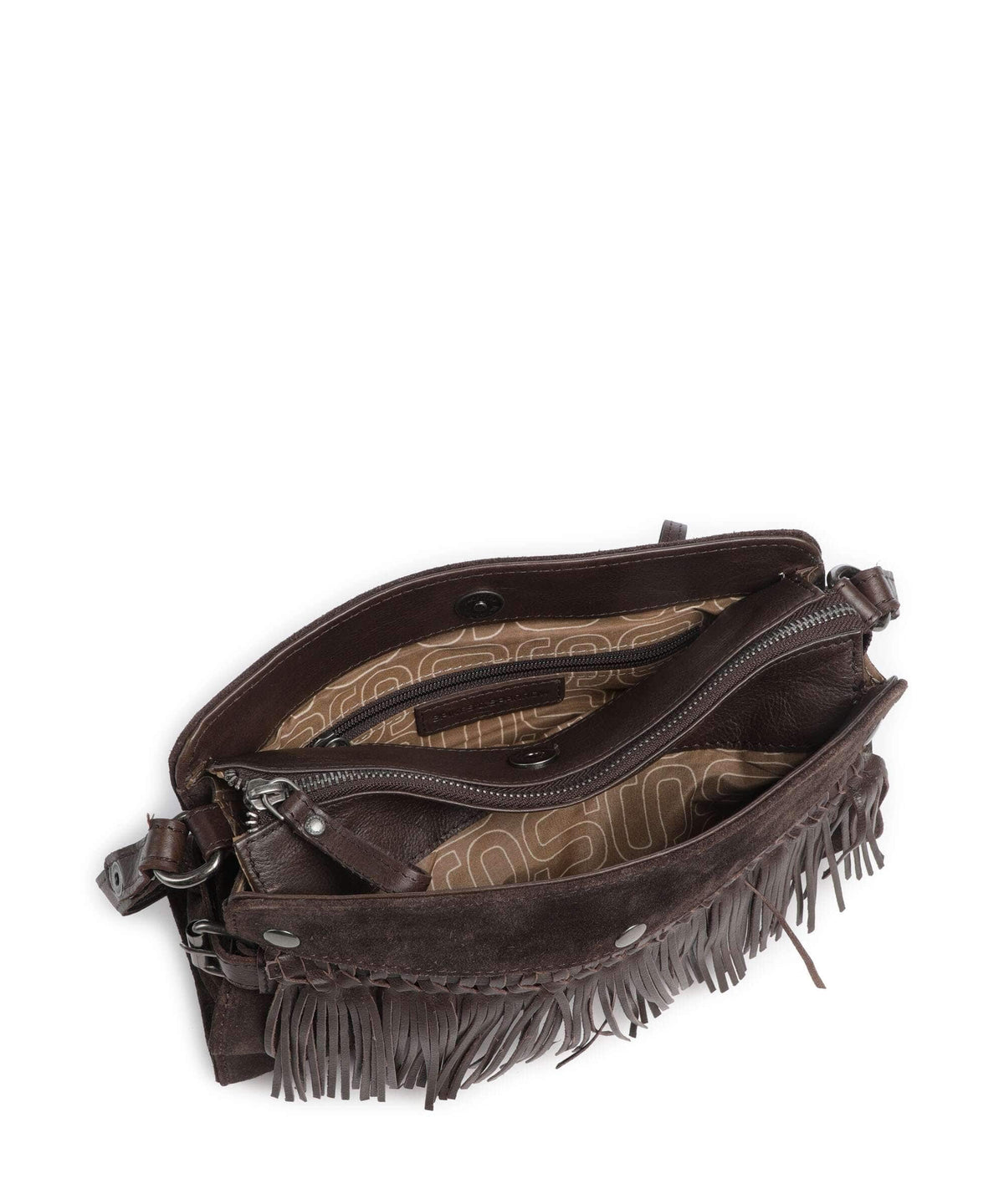 Spikes & Sparrow Suede Mix Madelon Axelremsväska