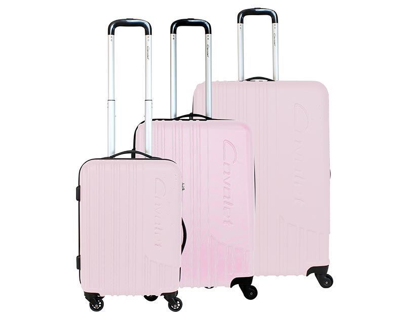 Cavalet MALIBU Set Med Resväskor - Trolleyset - 3 Delar - S/M/L - Ljusrosa - SET