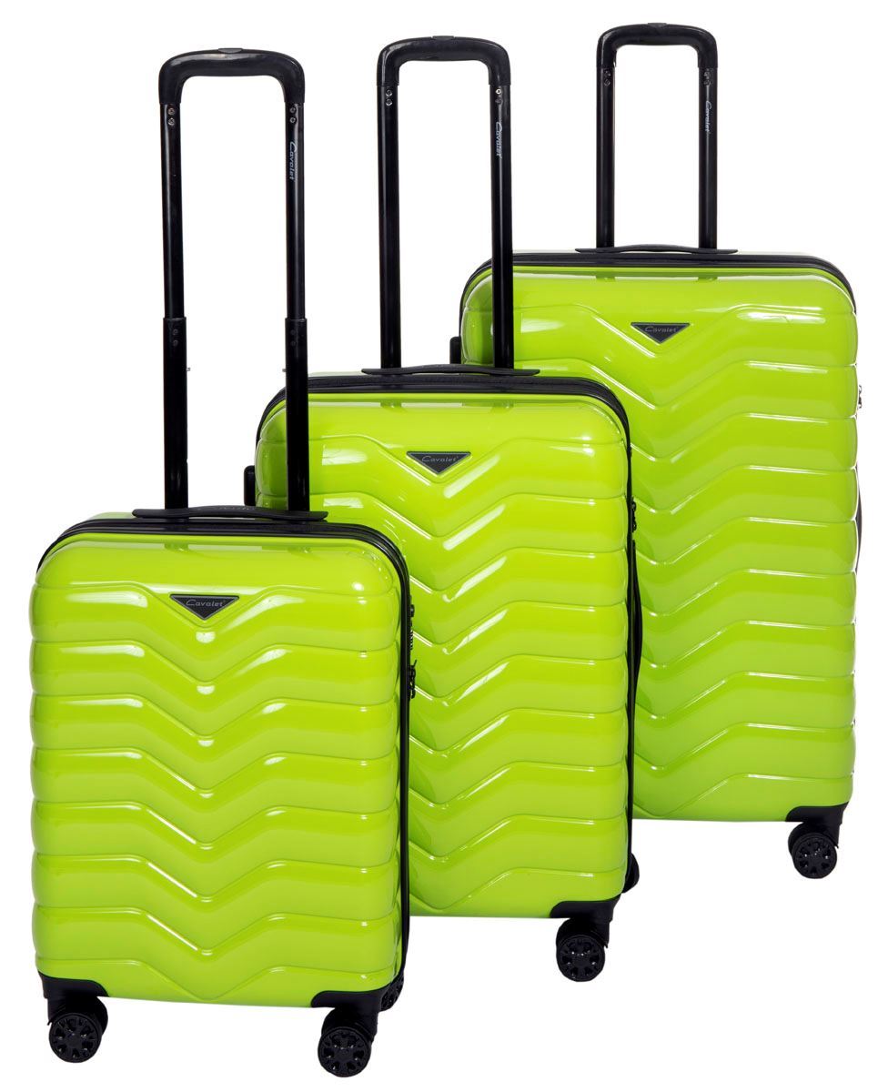 Cavalet SMYGEHUK S+M+L - Resväskor - Trolleyset 3 Delar - Ljusgrön - SET