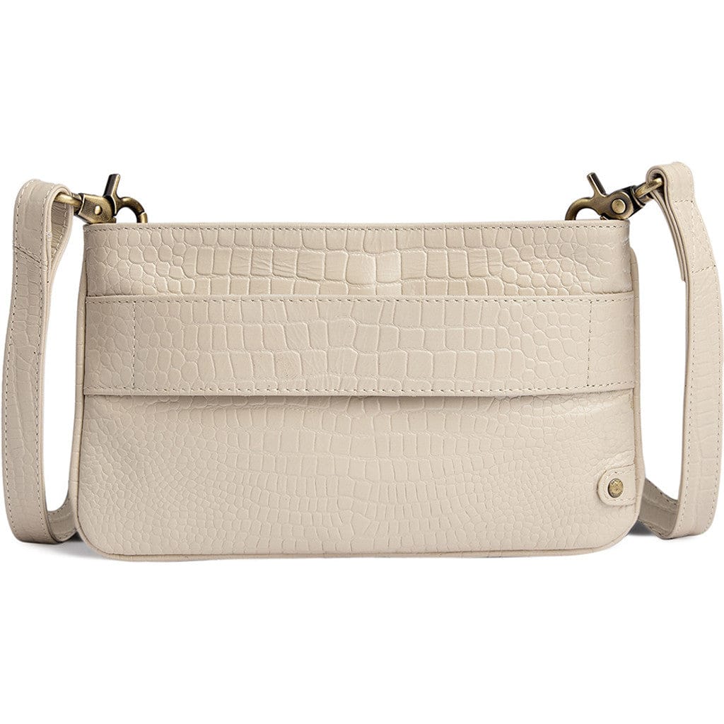 Fashion Favourites Kuvertväska i läder med krokodilmönster 14 CM #Färg_Sand krokodilmönster