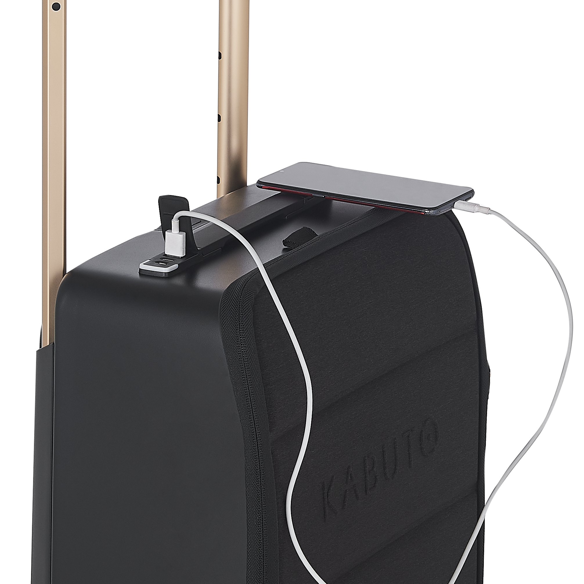 Kabuto Carry-on CABIN Ideal - Expanderbar 55/75 cm - Svart Kabinväska - Powerbank