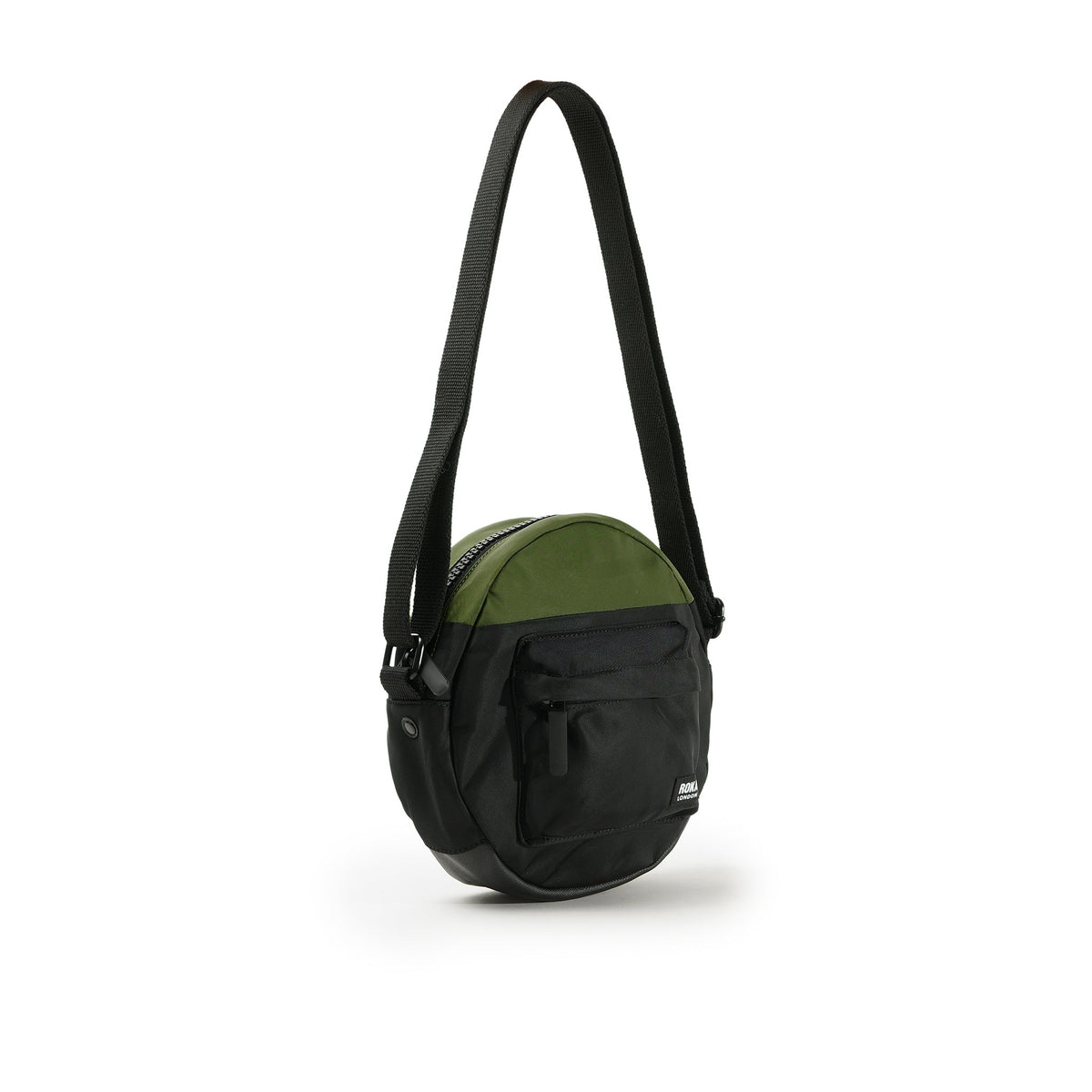 ROKA London - Paddington S Paddington crossbody-väska Creative Waste #Färg_Black/Avocado