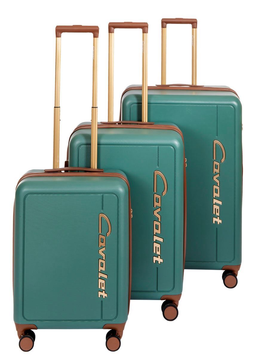 Cavalet Viken 3-SET Grön resväskor S/M/L 4 hjul - SET