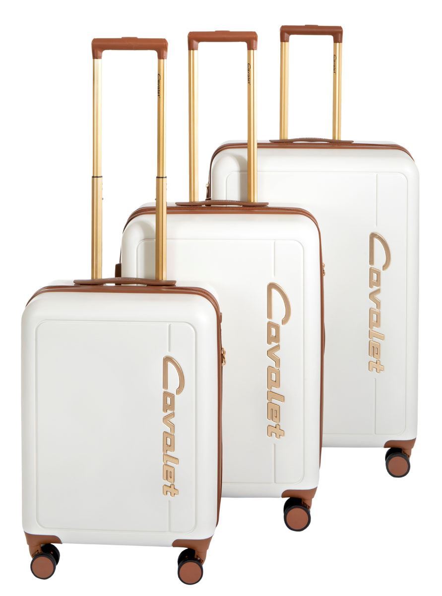 Cavalet Viken 3-SET Vit resväskor S/M/L 4 hjul - SET