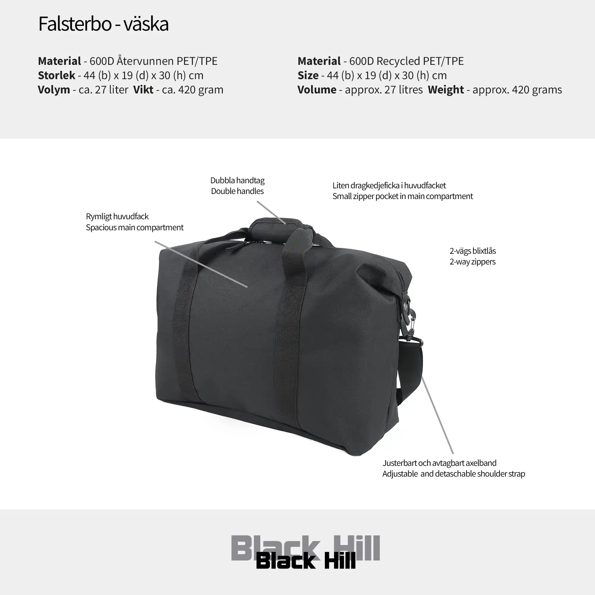 Black Hill - Falsterbo - väska #Färg_Svart