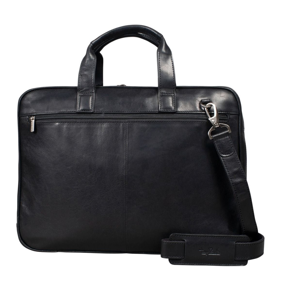 Tony Perotti - Vegetale Laptopväska i läder med 1 fack och framfack, smal
