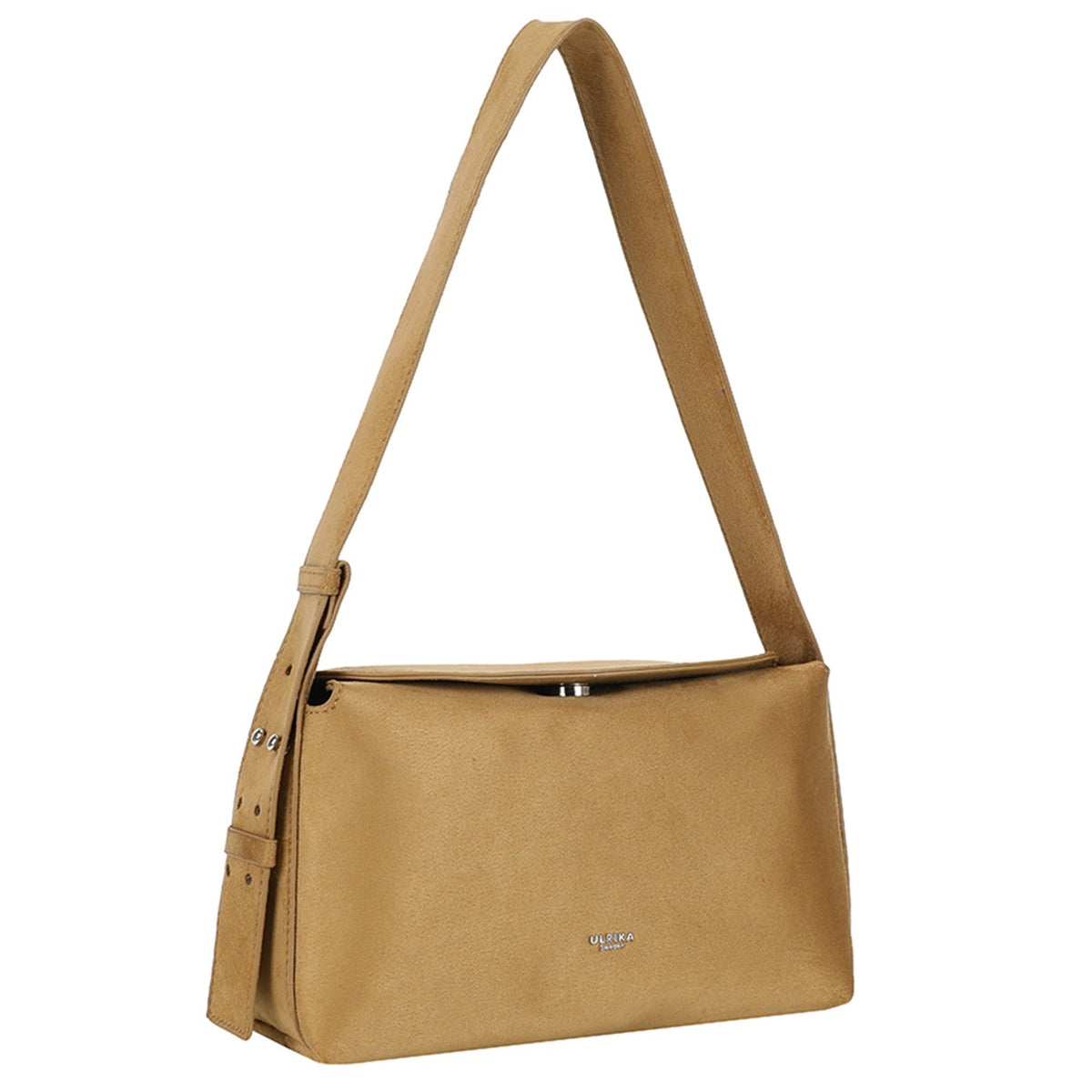 Suede Axelväska #Färg_Camel