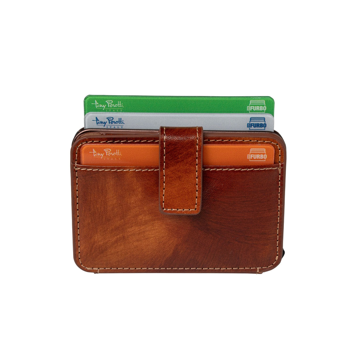 Tony Perotti - Furbo Evo Van Gogh Korthållare i läder med RFID-skydd, sedelfack och myntfack