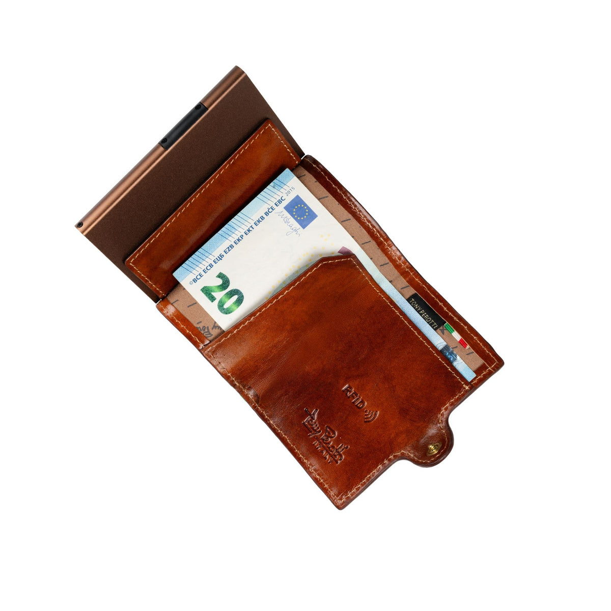 Tony Perotti - Furbo Van Gogh Korthållare i läder med RFID-skydd, sedelfack och ytterfack