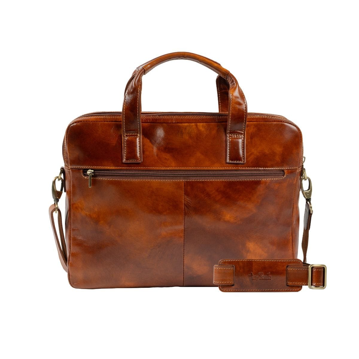 Tony Perotti - Van Gogh Laptopväska i läder med 2 fack, smal #Färg_Conjac