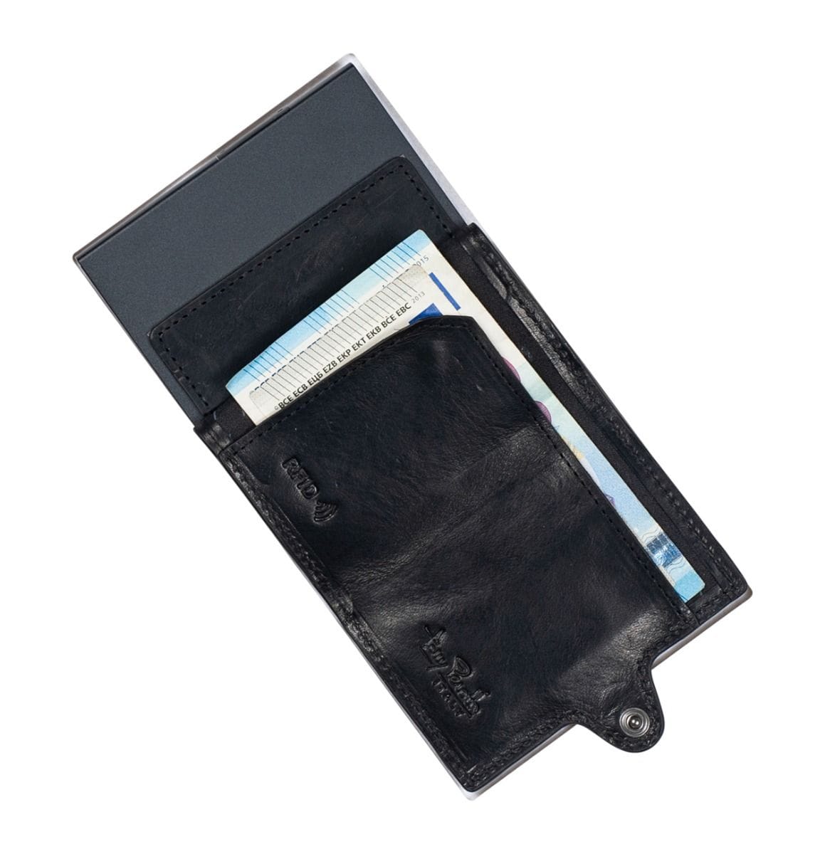 Tony Perotti - Furbo Korthållare i läder med RFID-skydd, sedelfack och ytterfack