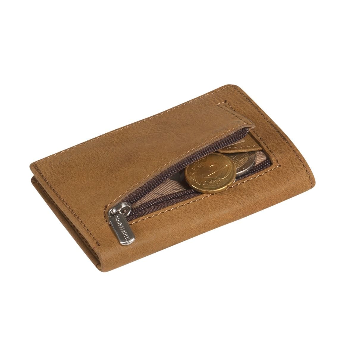 Tony Perotti - Furbo Pure Mini Vintage Plånbok i läder med sedelfack och myntfack