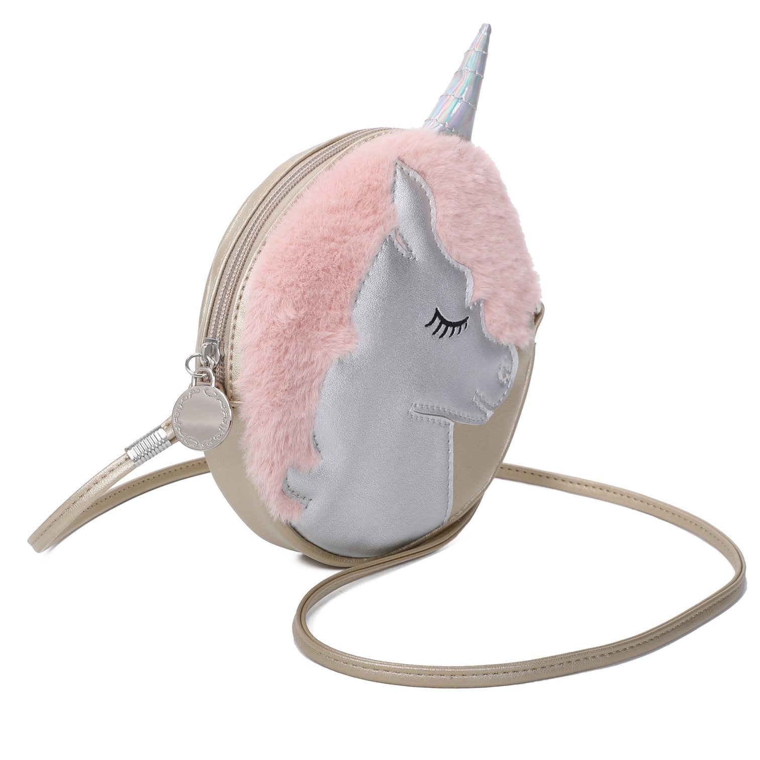 Unicorn Barn Axelremsväska #Färg_Rosa