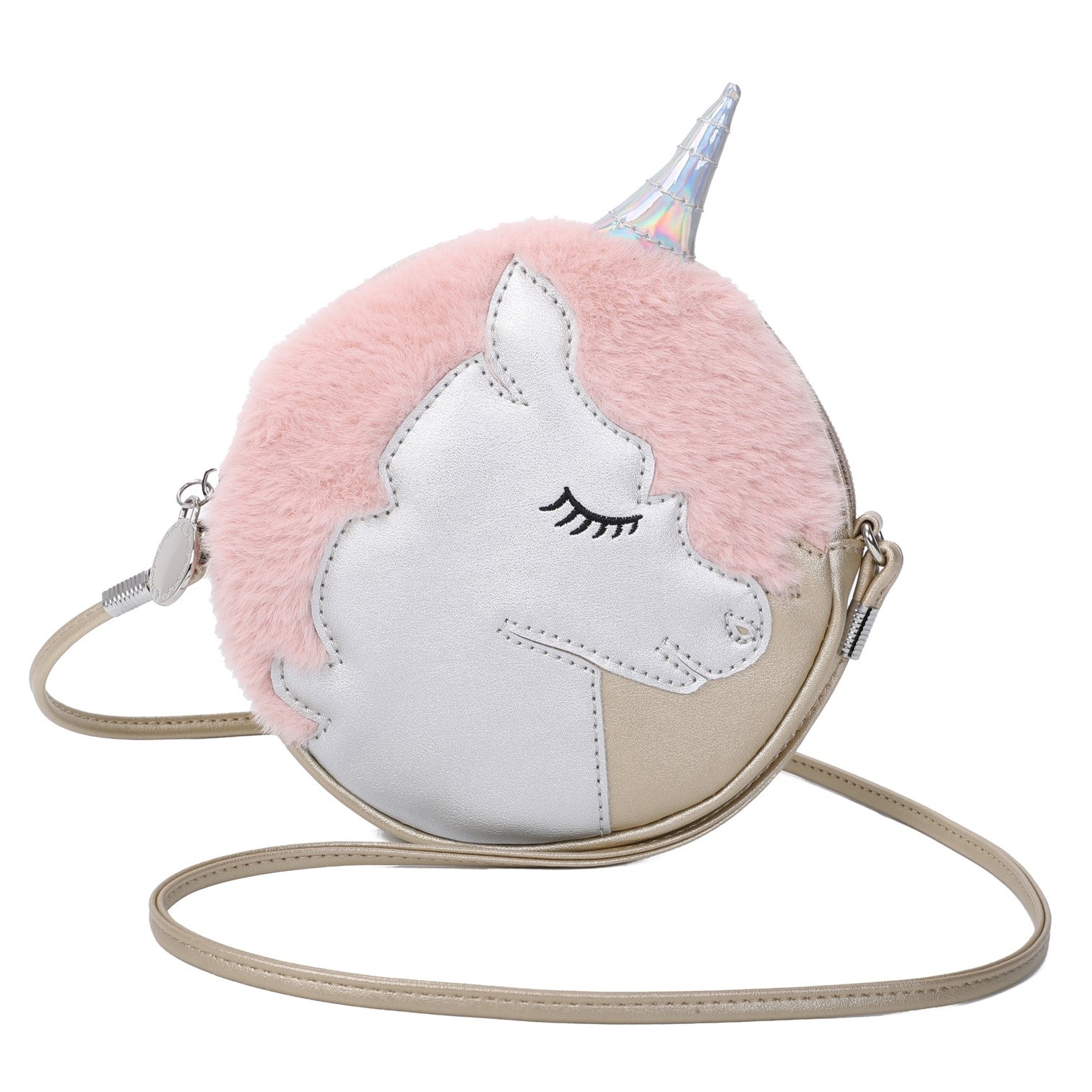 Unicorn Barn Axelremsväska #Färg_Rosa