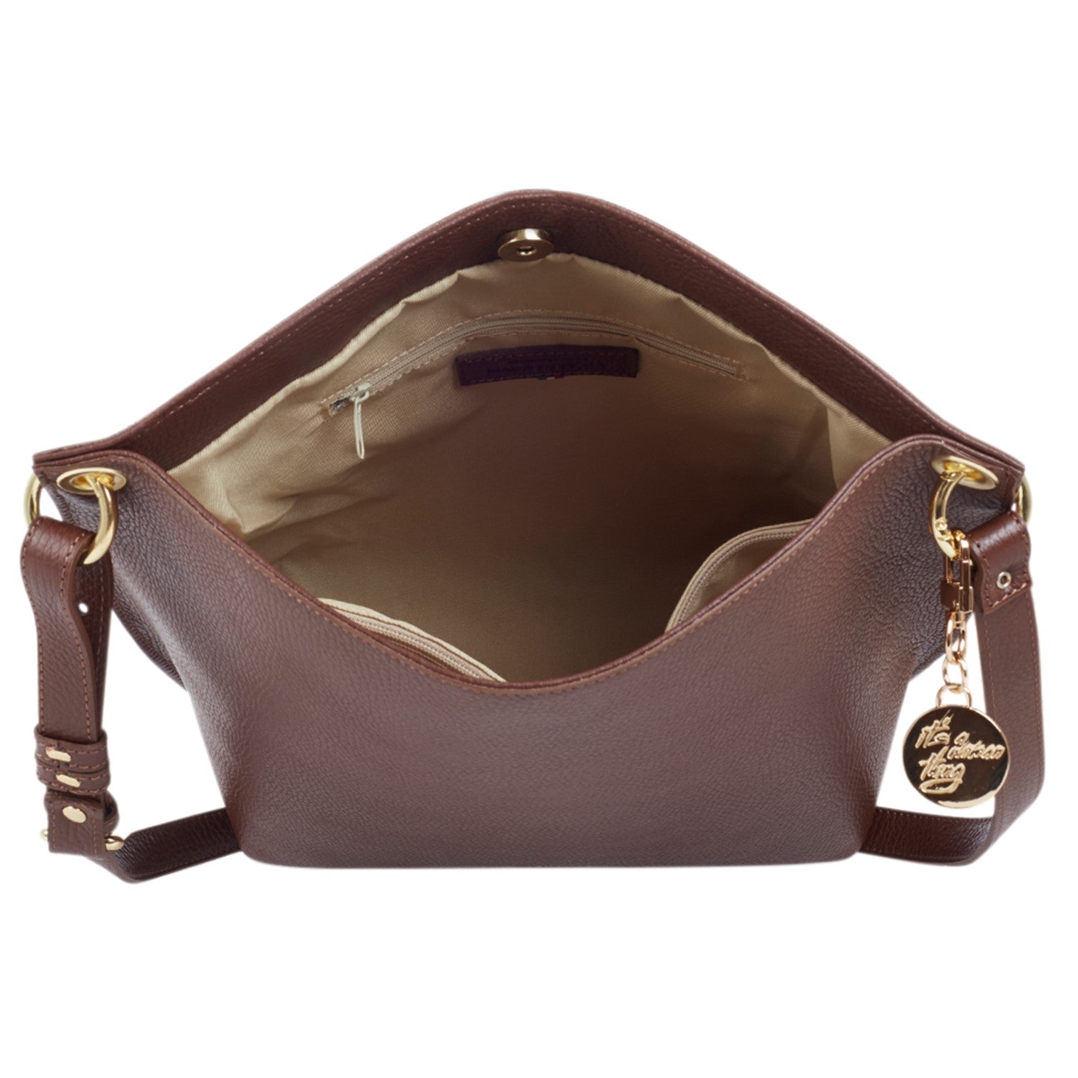 Italy Bucket Bag Skinn Väska #Färg_Beige