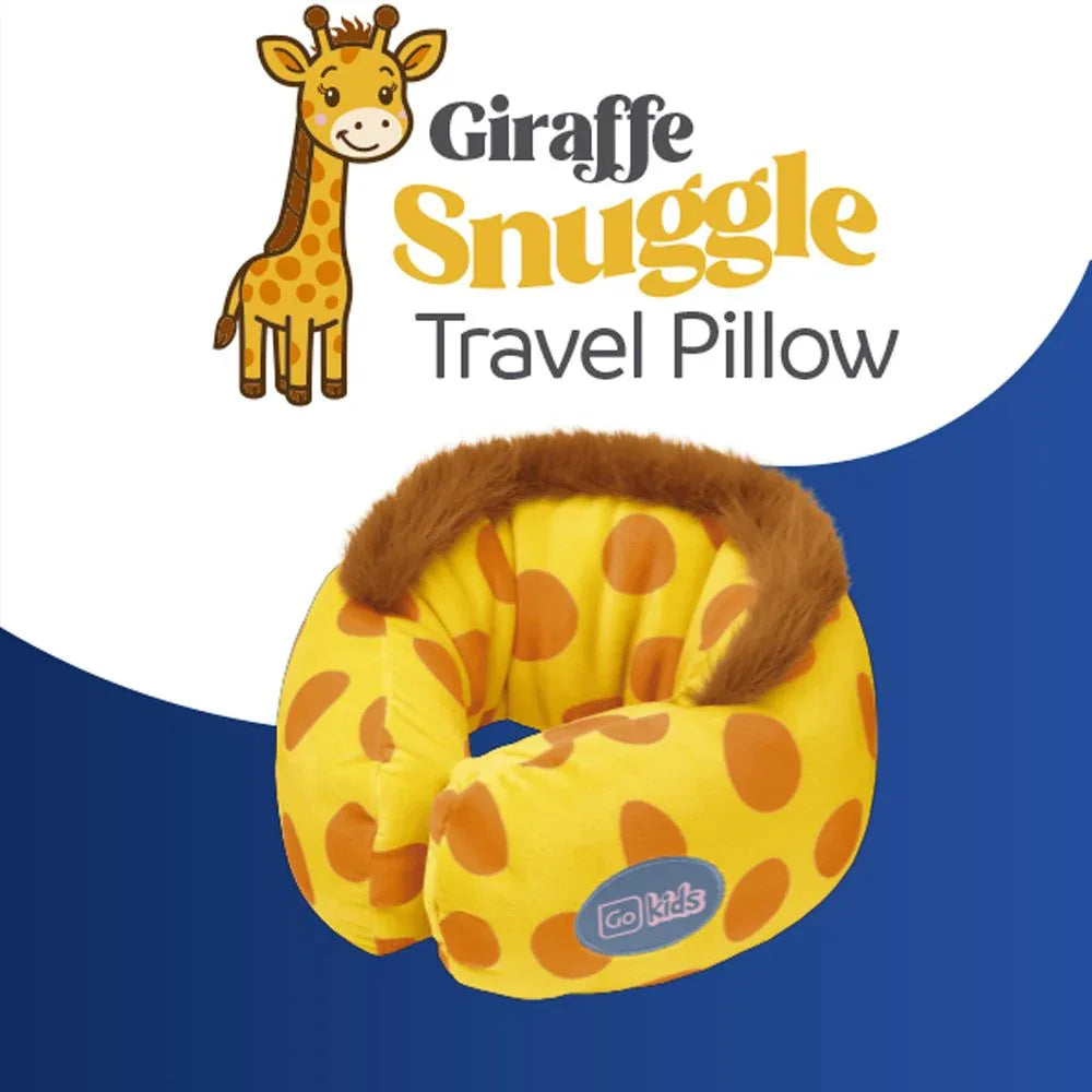 Giraffe Snuggle Travel Pillow #färg_Sunflower