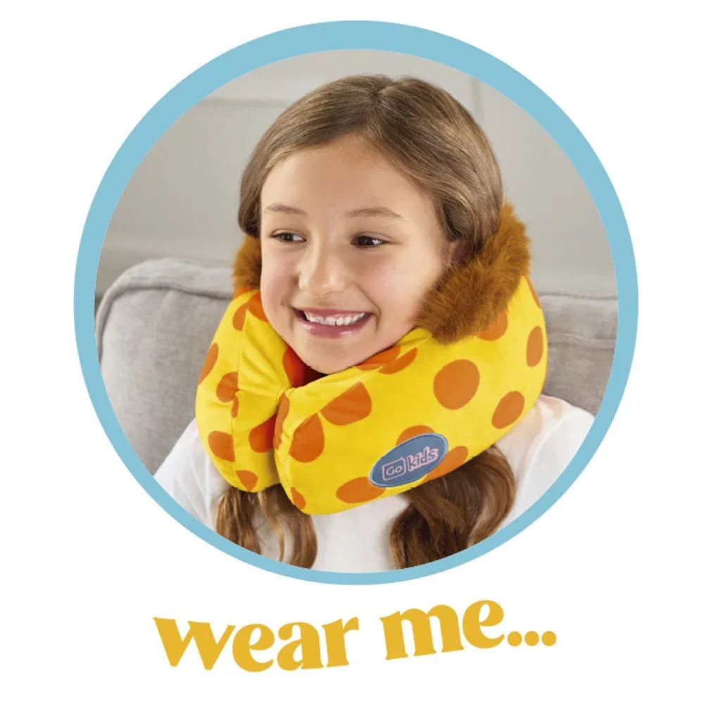 Giraffe Snuggle Travel Pillow #färg_Sunflower