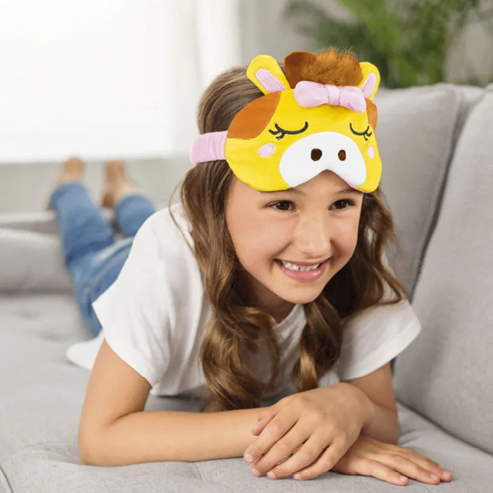 Giraffe Snuggle Eye Mask #färg_Sunflower