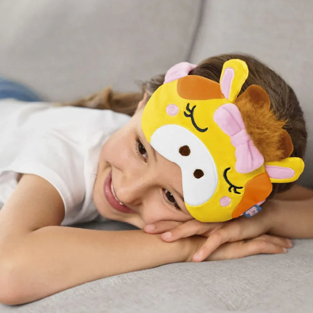 Giraffe Snuggle Eye Mask #färg_Sunflower
