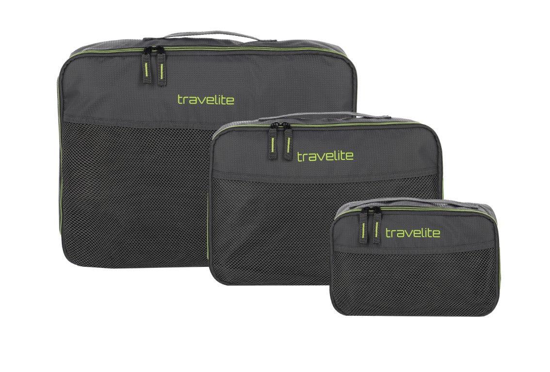 Accessoires Packing Cubes Packkuber 3-pack #färg_Morkgrå