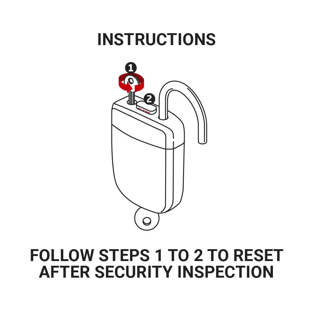 Alert Key Padlock TSA #färg_Blå