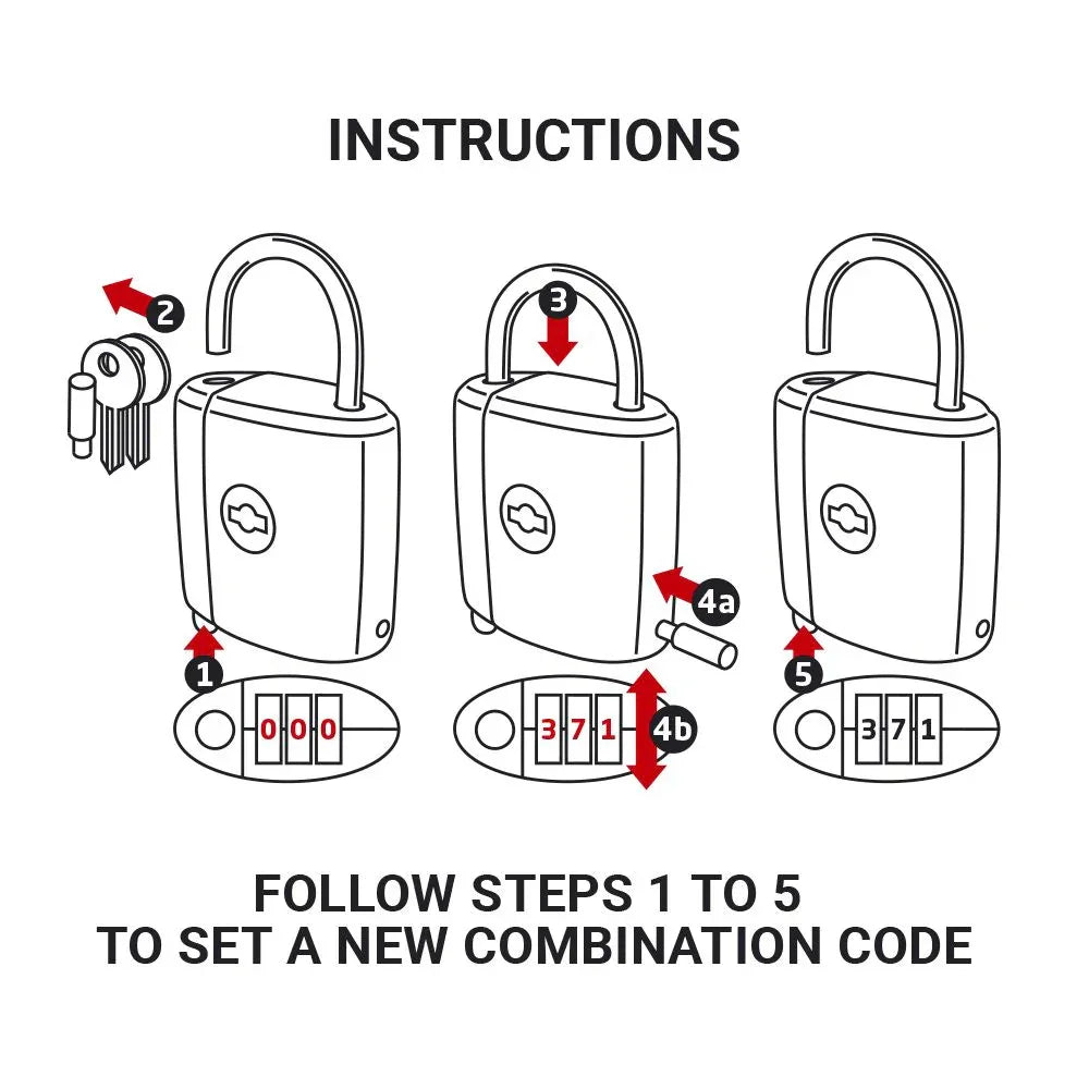 Dual Combi/Key Padlock TSA #färg_Blå
