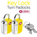 Key Lock Twin Padlocks TSA #färg_sunflower