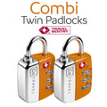 Combi Twin Padlocks TSA #färg_Orange