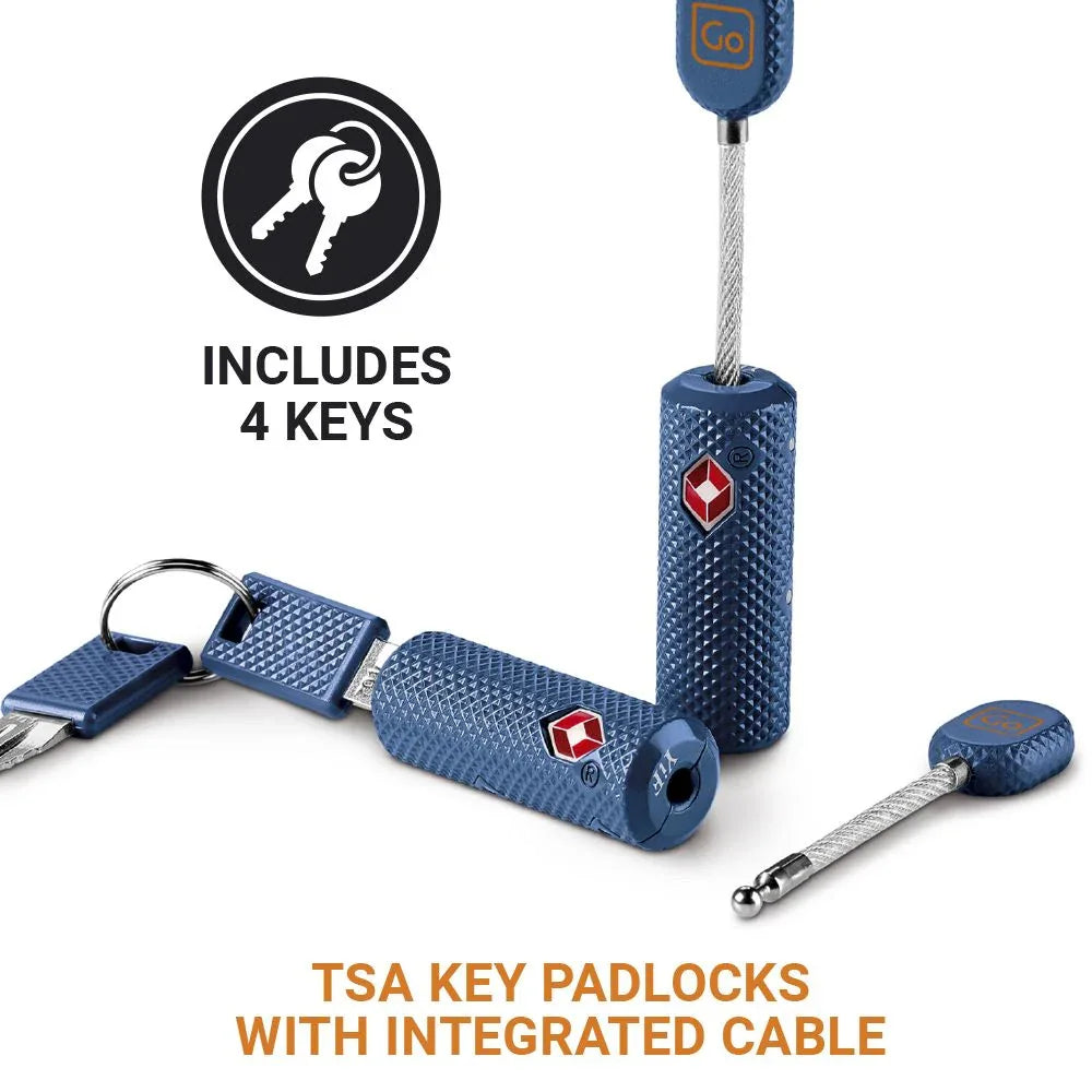Cable Key Twin Padlocks TSA #färg_Blå