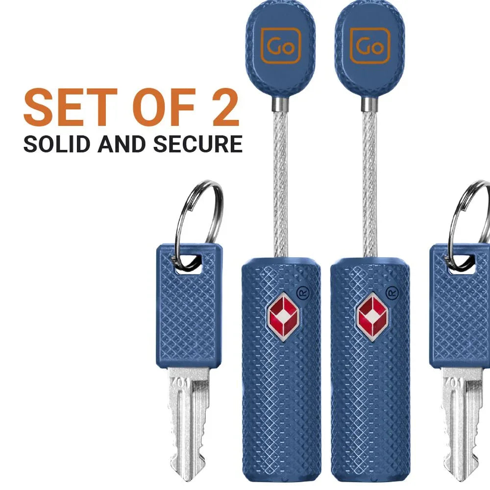 Cable Key Twin Padlocks TSA #färg_Blå