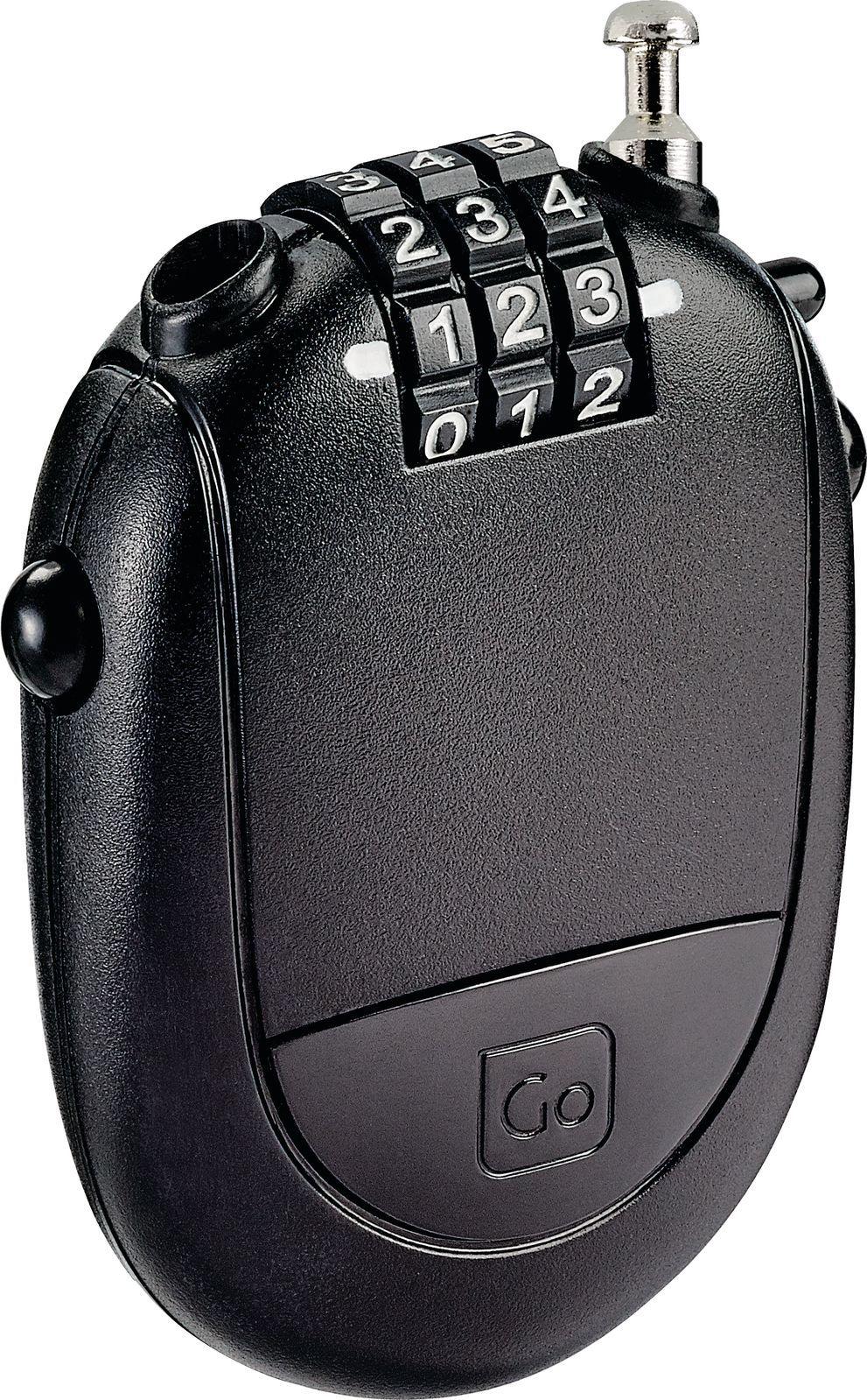 Retractable Cable Padlock #färg_Svart