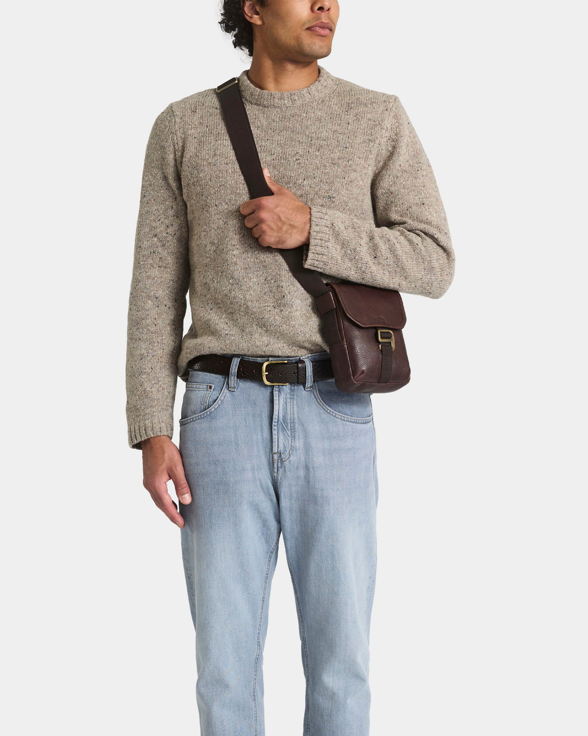 Kean Messengerväska One size #Färg_Mörkbrun