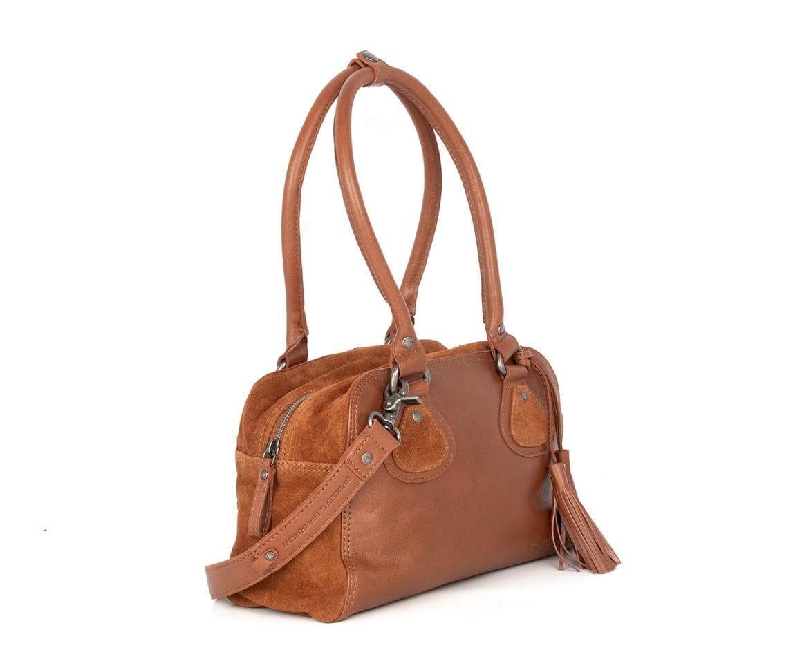 Spikes & Sparrow Suede Mix Sienna Axelremsväska