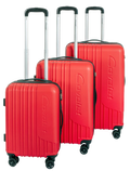 Cavalet MALIBU Set Med Resväskor - Trolleyset  - 3 Delar - S/M/L - Röd - SET