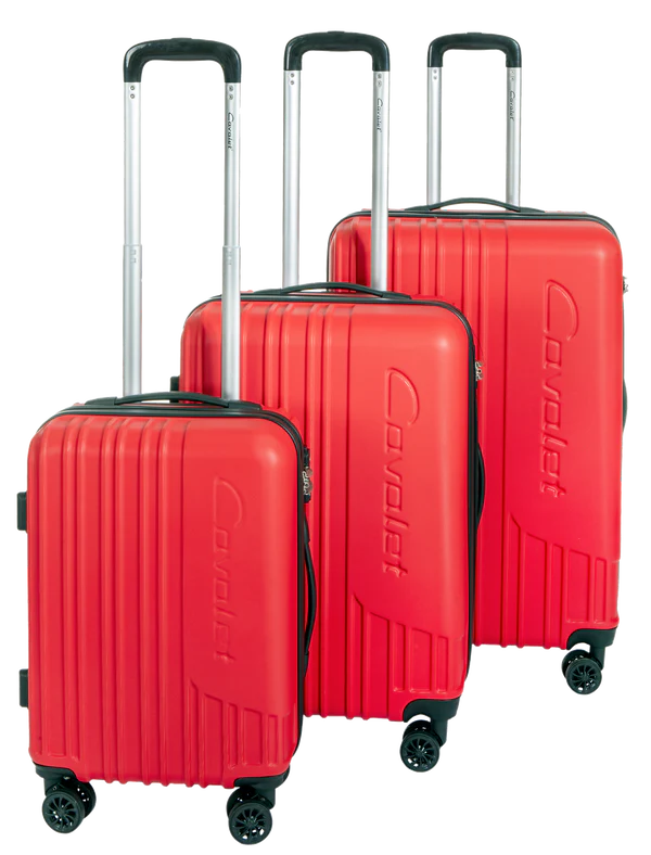 Cavalet MALIBU Set Med Resväskor - Trolleyset  - 3 Delar - S/M/L - Röd - SET