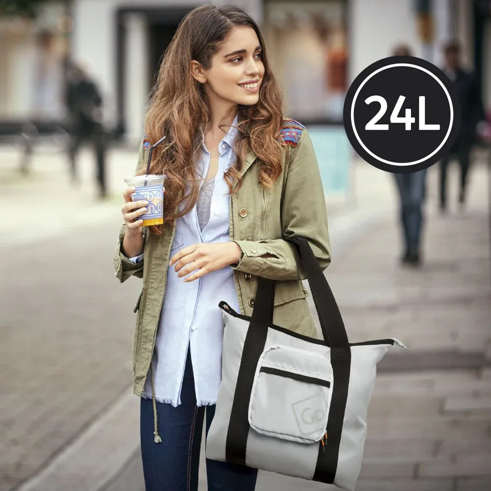 Lightweight Foldaway Tote Bag #färg_Silver