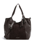 Suede Mix Ryana Shoppingväska #Färg_Mörkbrun