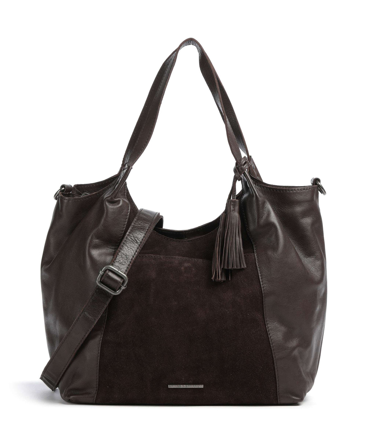 Suede Mix Ryana Shoppingväska #Färg_Mörkbrun