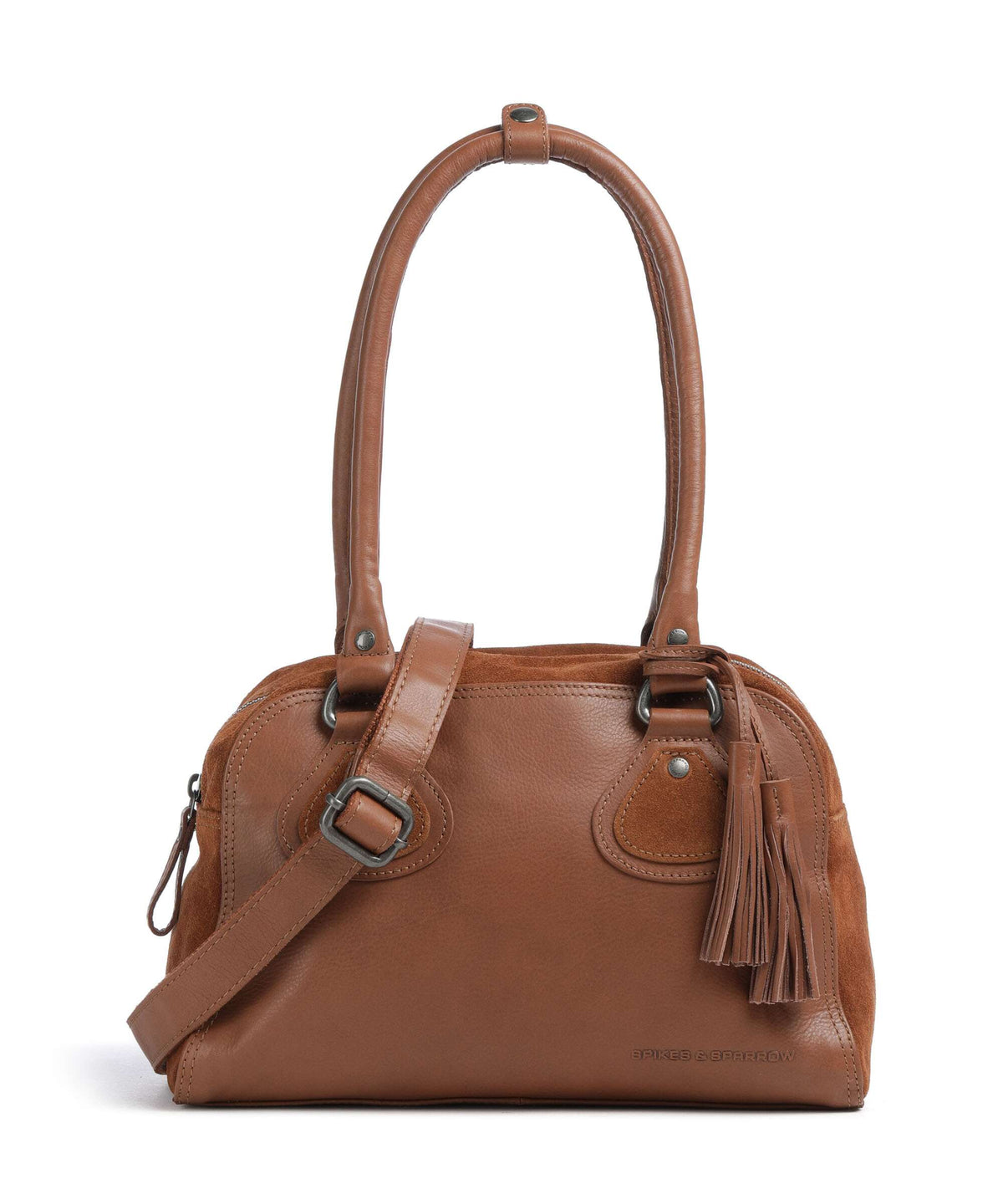 Suede Mix Sienna Axelremsväska #Färg_Rostbrun