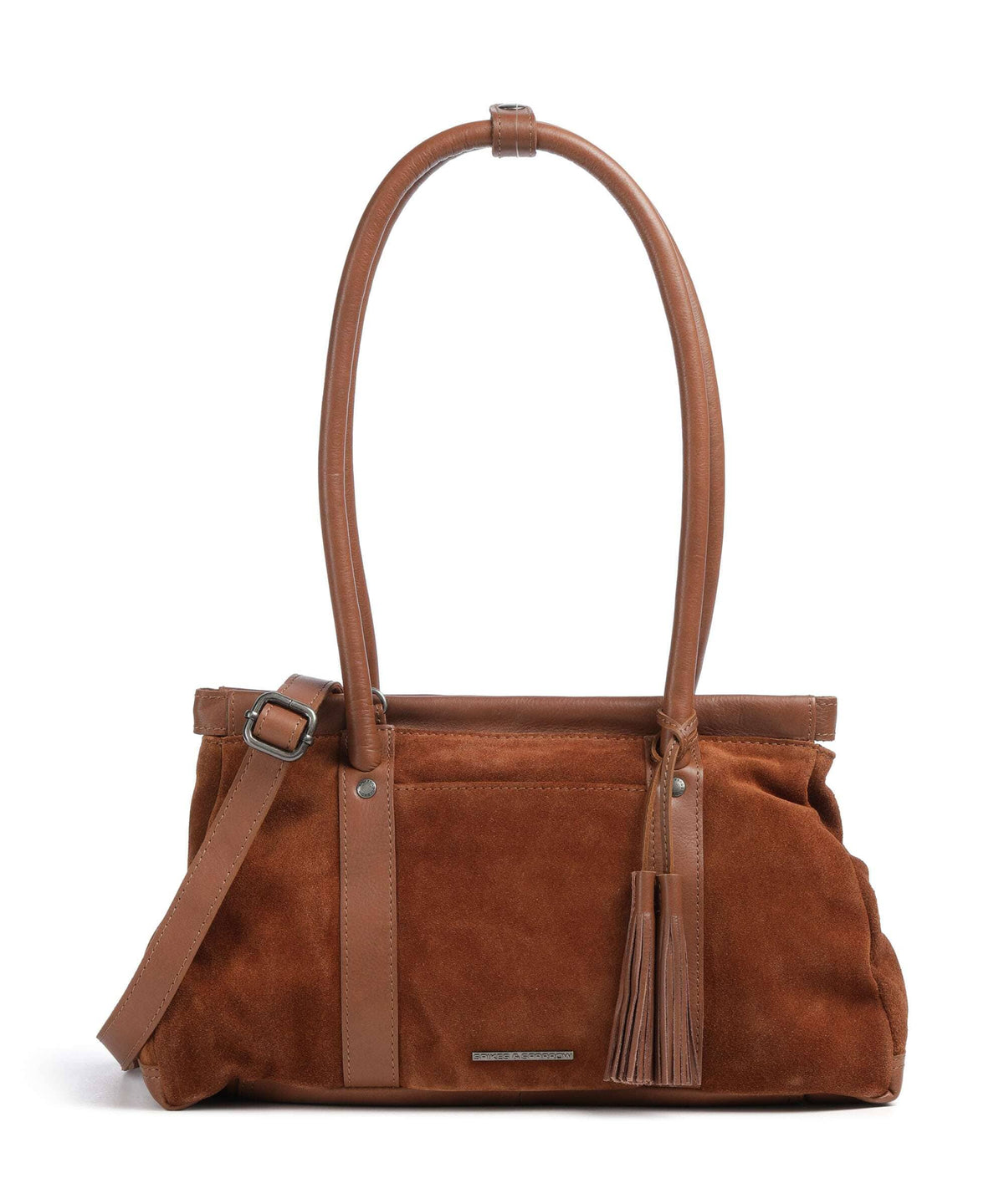 Suede Mix Milania Axelremsväska #Färg_Rostbrun