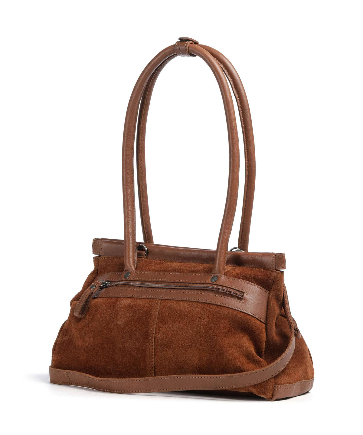 Suede Mix Milania Axelremsväska #Färg_Rostbrun