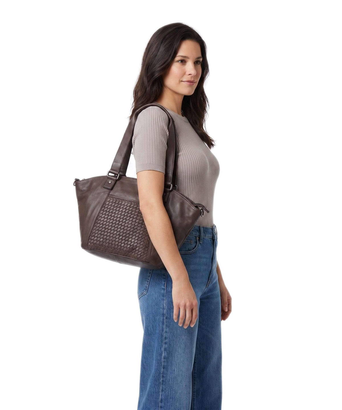 Spikes & Sparrow Woven Patty Shoppingväska