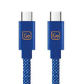 100 W dubbel USB-C-kabel #färg_Blå