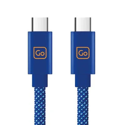 100 W dubbel USB-C-kabel Blå
