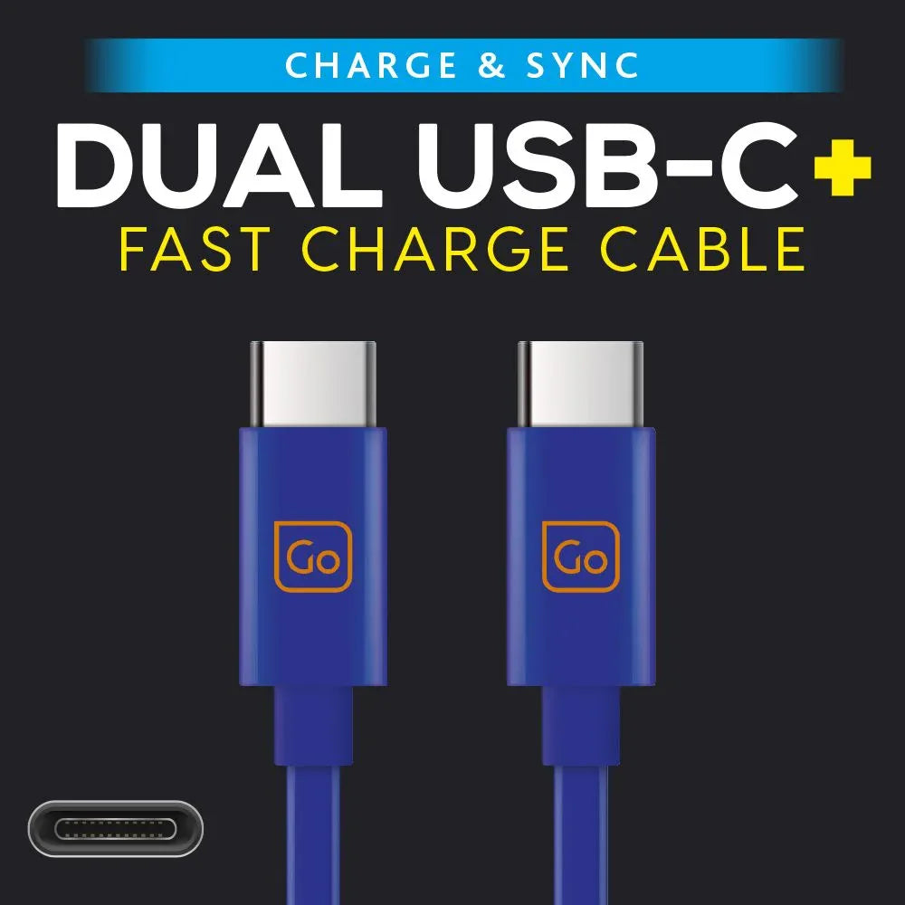 Dubbel USB-C-kabel #färg_Blå