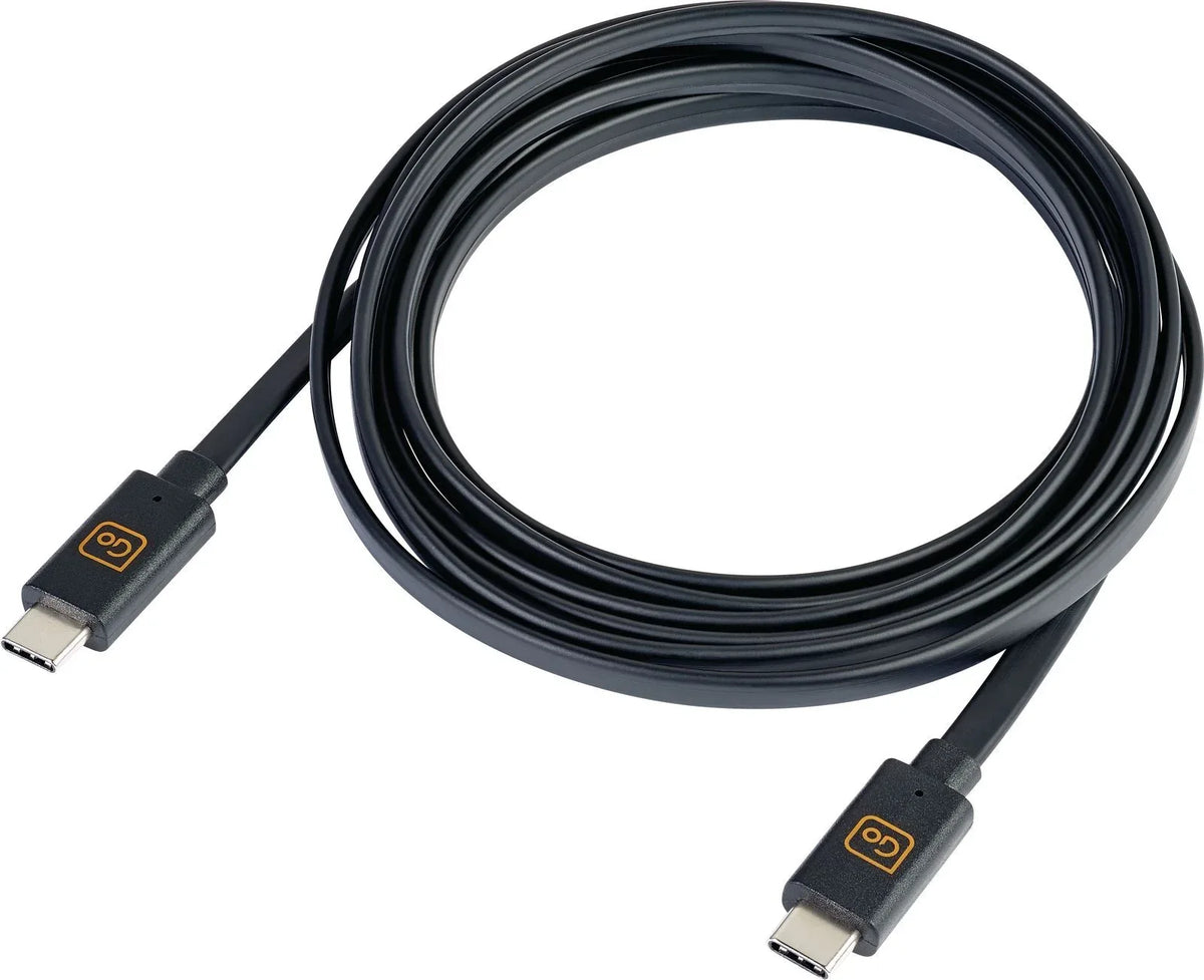 2 m dubbel USB-C-kabel Svart