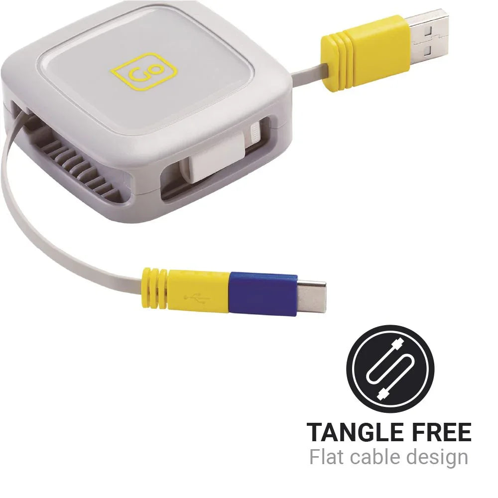 3-i-1 utdragbar laddkabel Steel Grey