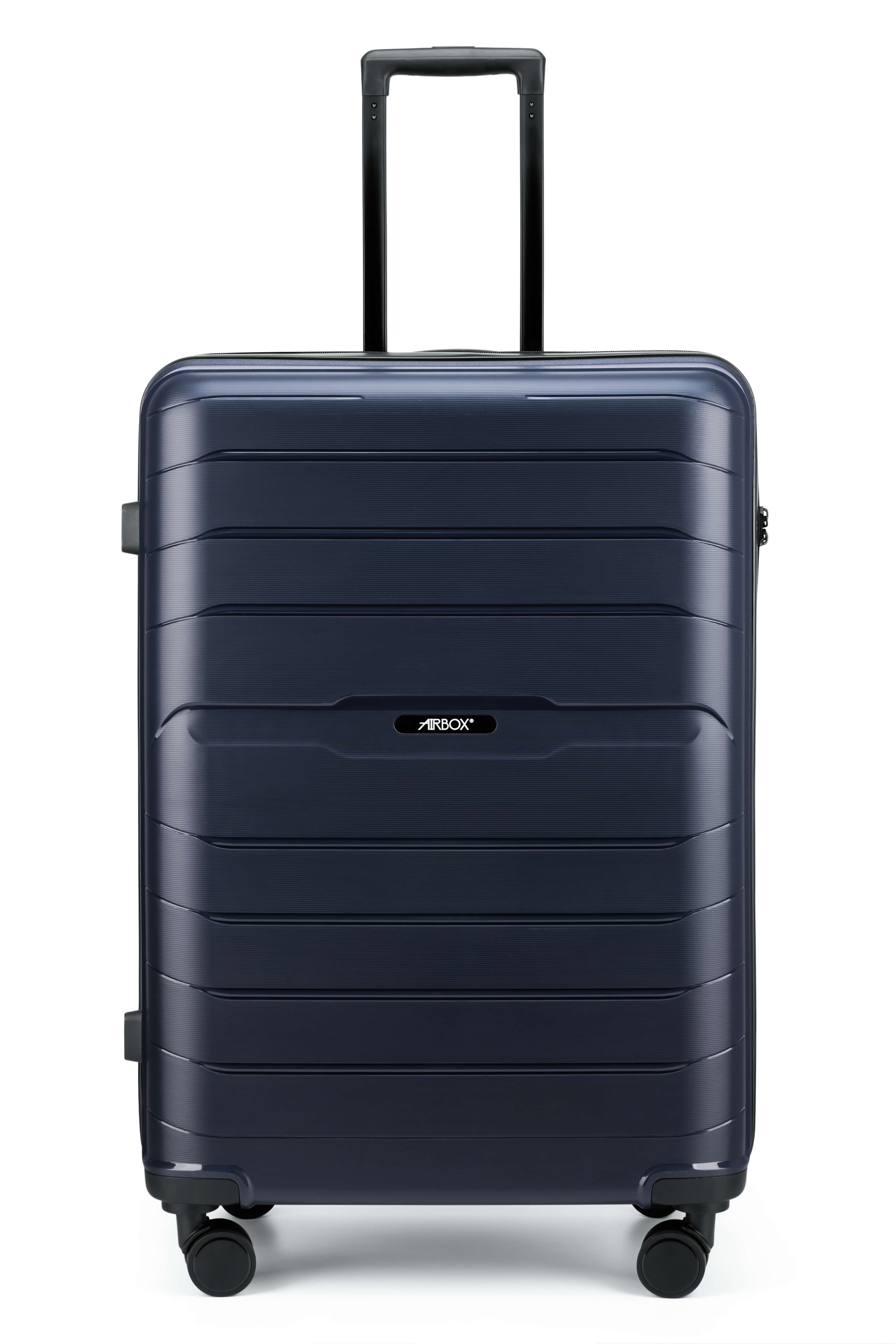 Airbox AZ13 L resväska with hard shell, telescopic handle, and four spinner wheels for easy travel.